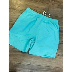 Goodfellow Co Men's Turquoise Swim Trunks Size Medium Elastic Waist Drawstring